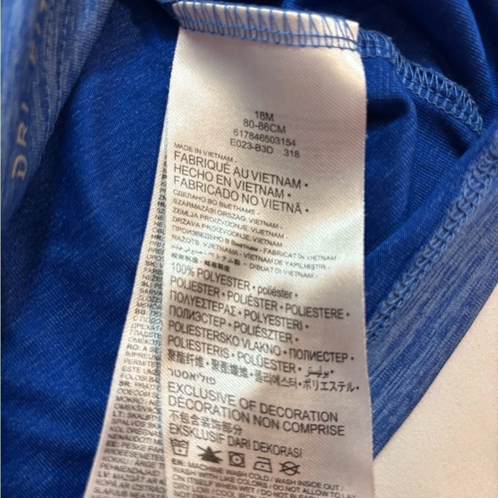 Nike 18 months blue dri-fit hooded sweatshirt